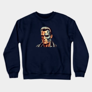 T 800 8Bit Portrait Crewneck Sweatshirt